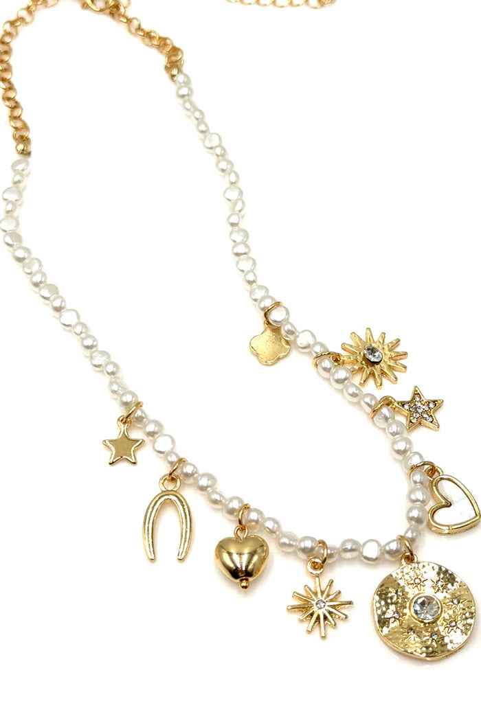 Style the Lois Charm Necklace exclusively at Born To Glam