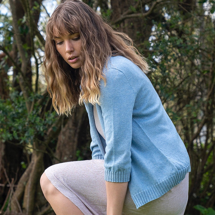 Lothlorian - Cotton & Merino Flo Cardigan (CM101) inSky