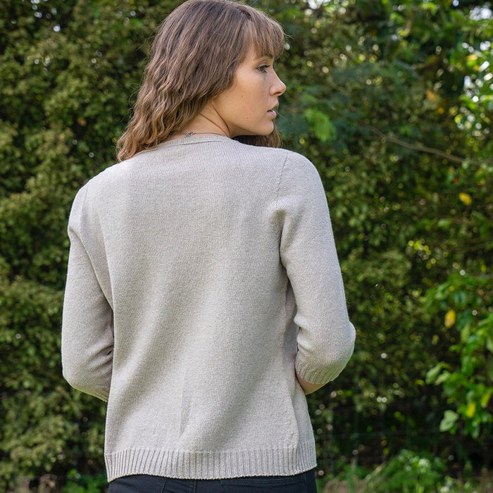 Lothlorian - Cotton & Merino Flo Cardigan (CM101) in Sand
