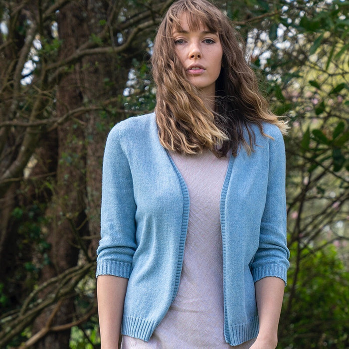 Lothlorian - Cotton & Merino Flo Cardigan (CM101) in Sky