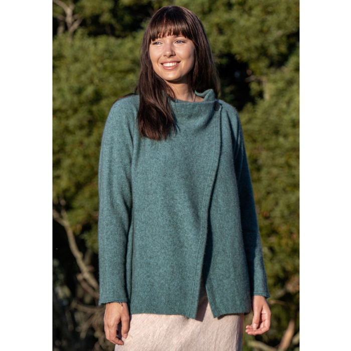 Lothlorian - Merino & Possum Enfold Jacket (9780)Sage