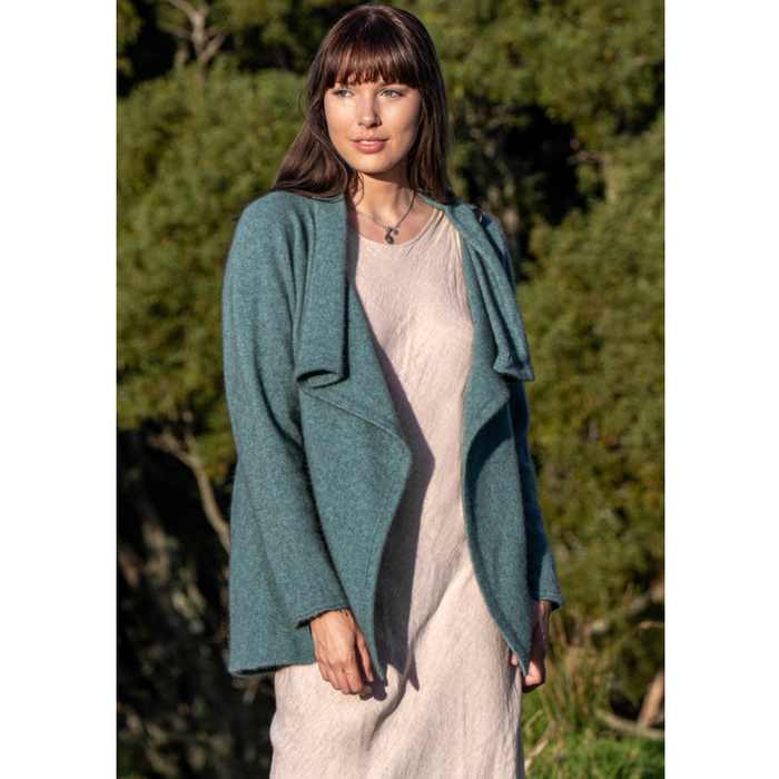 Lothlorian - Merino & Possum Enfold Jacket (9780)Sage