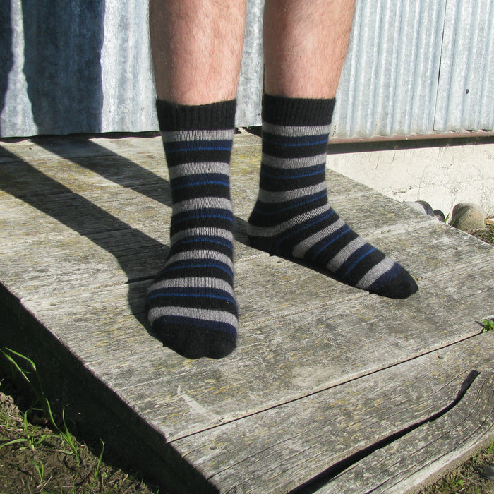 Lagoon colour striped socks