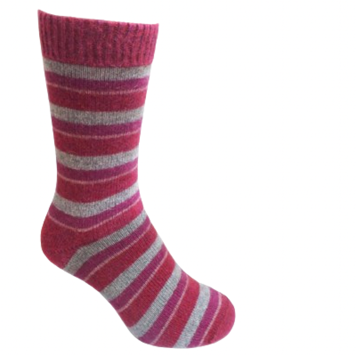 Lothlorian Merino - Possum Accent Stripe Sock (9895)