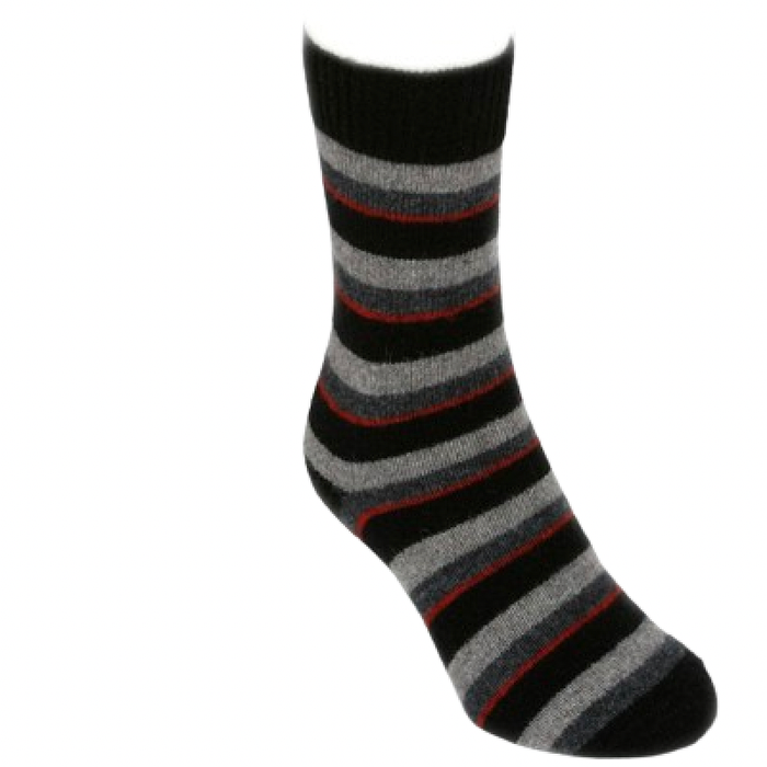 Lothlorian Merino - Possum Accent Stripe Sock (9895)