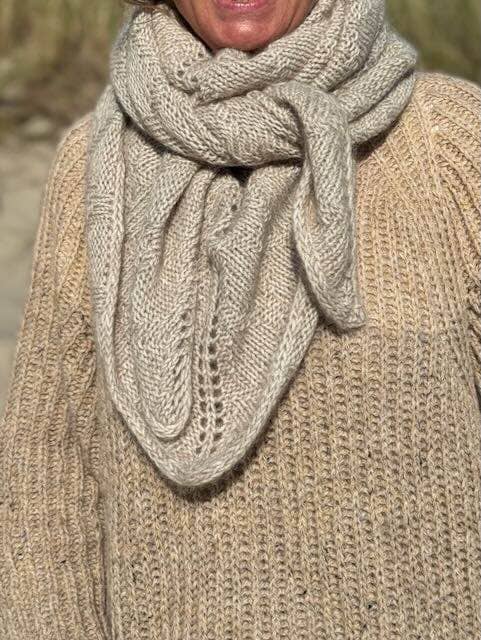 Luna Shawl, No 1 + silk mohair knitting kit