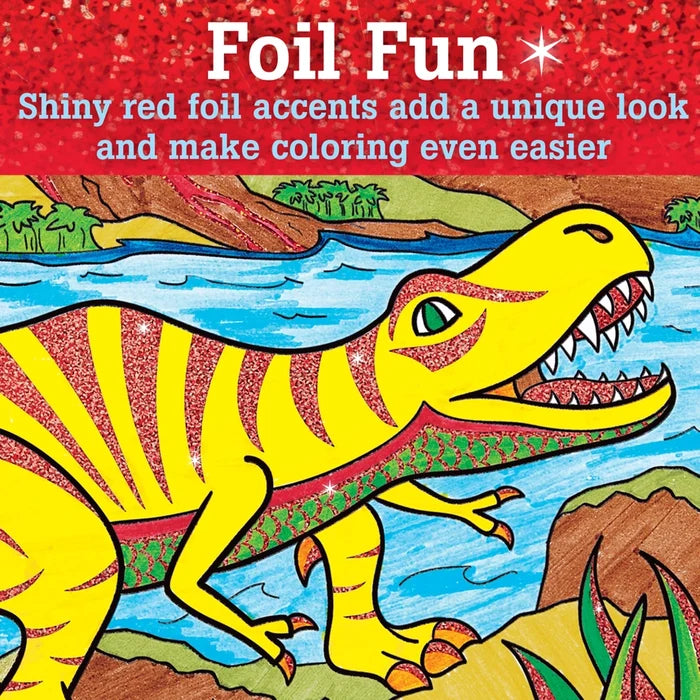 Marker Color By Number T-Rex Foil Fun Kit