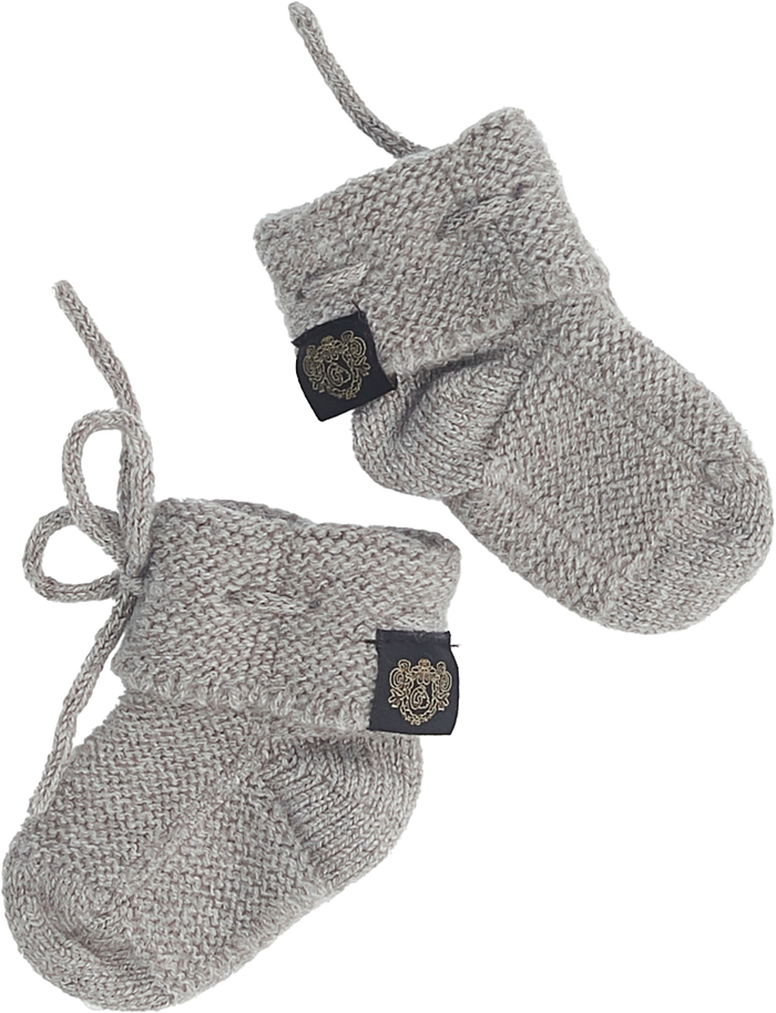 McDonald - Merino Baby Booties in the colour Natural