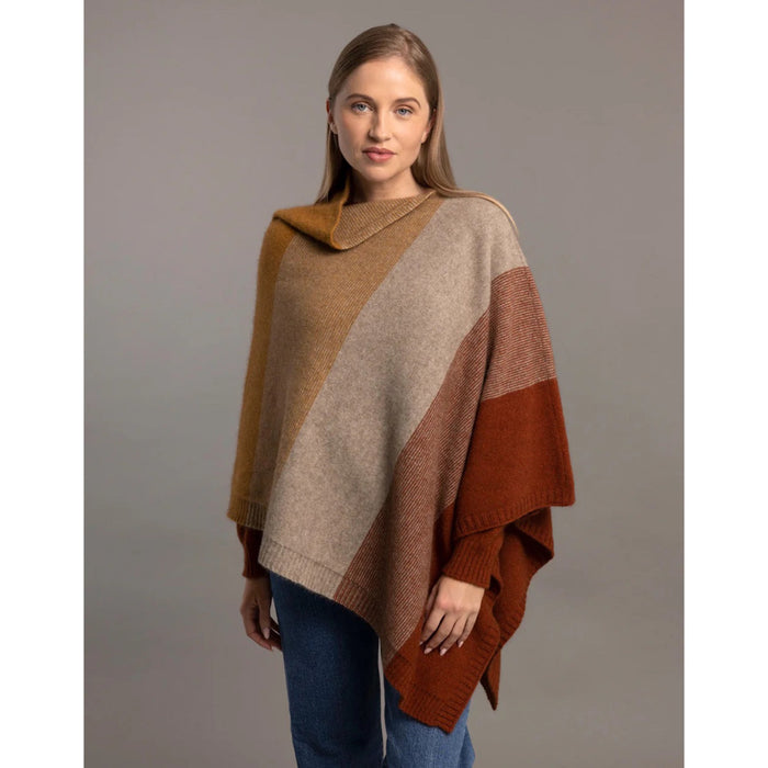 McDonald - Merino & Possum Ombre Poncho (5010) Harvest