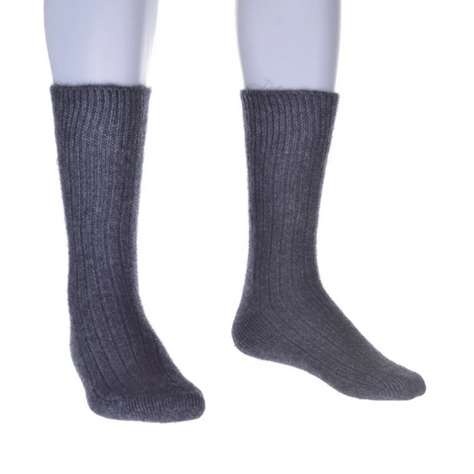 McDonald - Possum & Merino Ribbed Sock (634/)Pewter