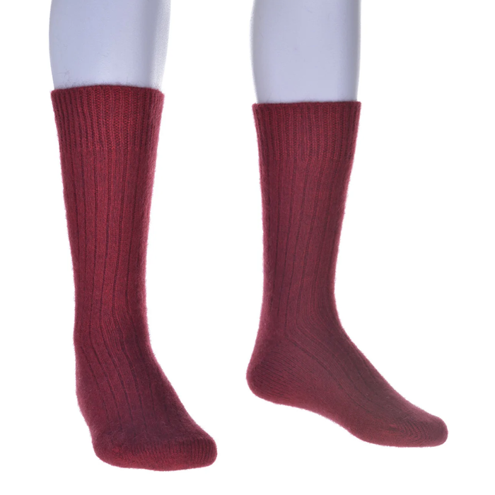 McDonald - Possum & Merino Ribbed Sock (634/)Red