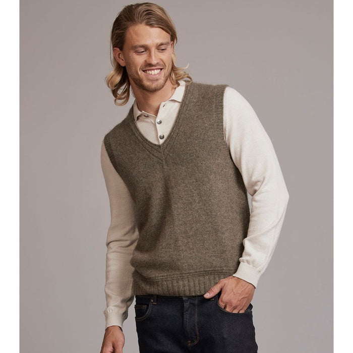 McDonald - Possum and Merino Ridge Vest (6636) Bark