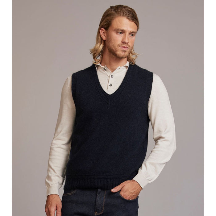 McDonald - Possum and Merino Ridge Vest (6636) Navy
