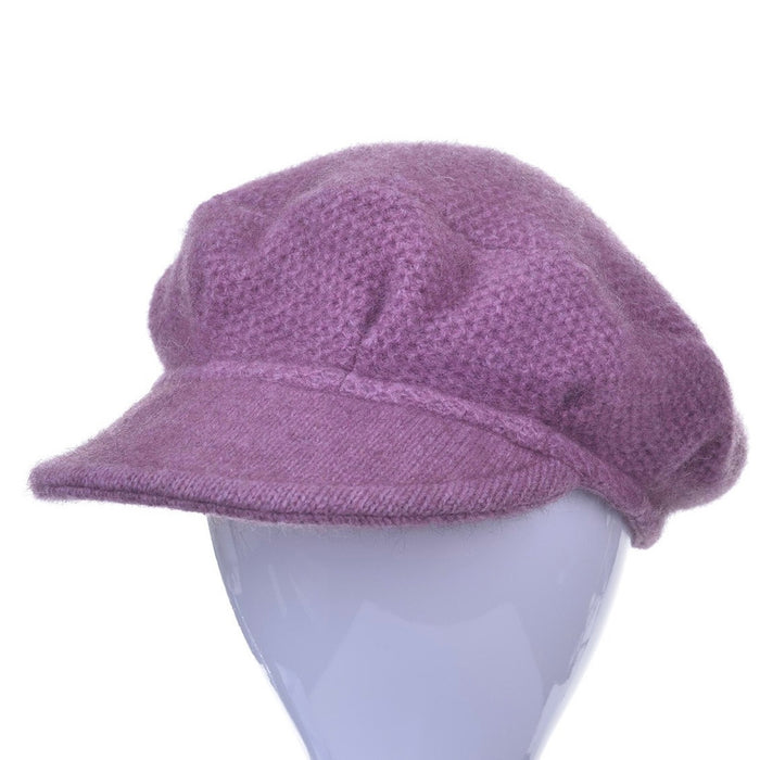 Soft peak hat in colour Heather