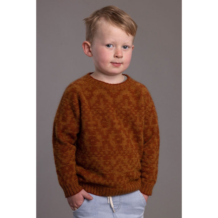 McDonald - Possum and Merino Children's Fair Isle Sweater (3003) Spice/Honeycomb