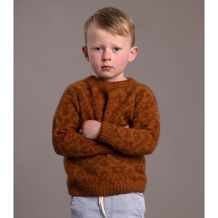 McDonald - Possum and Merino Children's Fair Isle Sweater (3003) Spice/Honeycomb