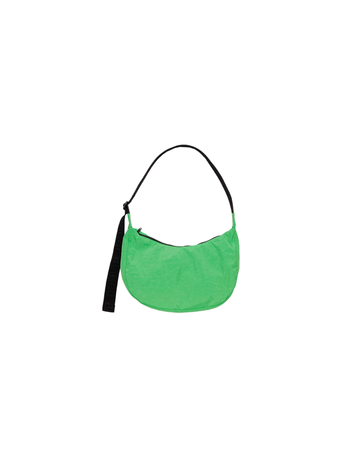 MEDIUM NYLON CRESCENT BAG ALOE GREEN