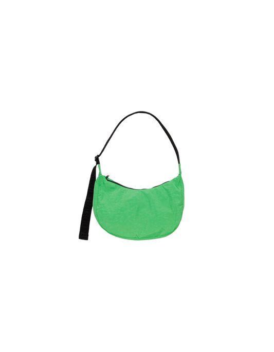 MEDIUM NYLON CRESCENT BAG ALOE GREEN