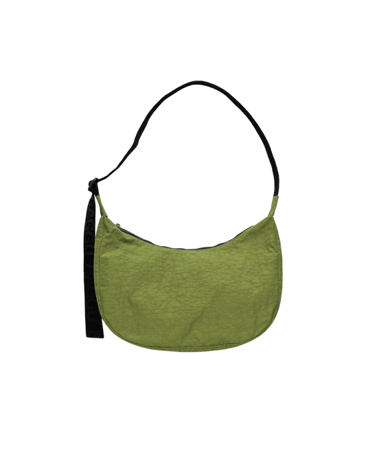 MEDIUM NYLON CRESCENT BAG AVOCADO