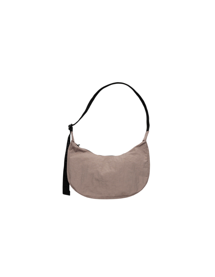 MEDIUM NYLON CRESCENT BAG TAUPE