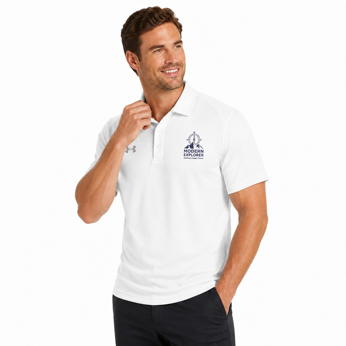 Under Armour performance polo for men with breathable 100 percent polyester and polished casual style for weekend outfits now