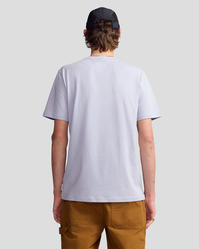 Men’s Retro Badge Organic Cotton T-Shirt - Dusty Lilac