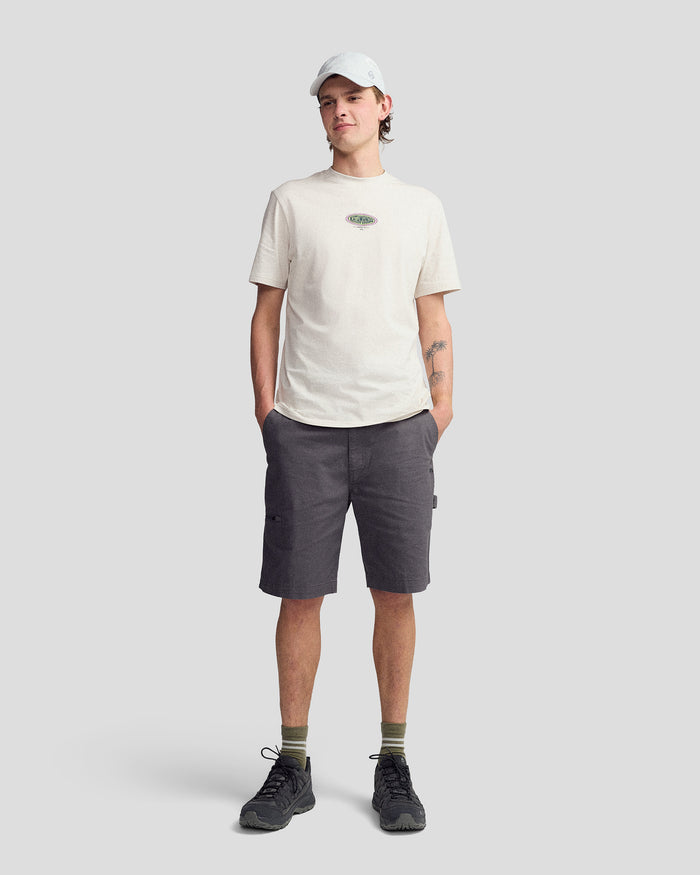 Men’s Retro Badge Organic Cotton T-Shirt - Shroom