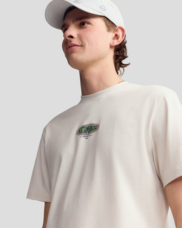 Men’s Retro Badge Organic Cotton T-Shirt - Shroom