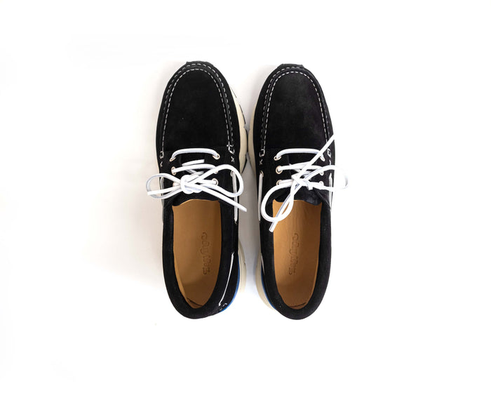Merrimack Boat Shoe - Black Suede