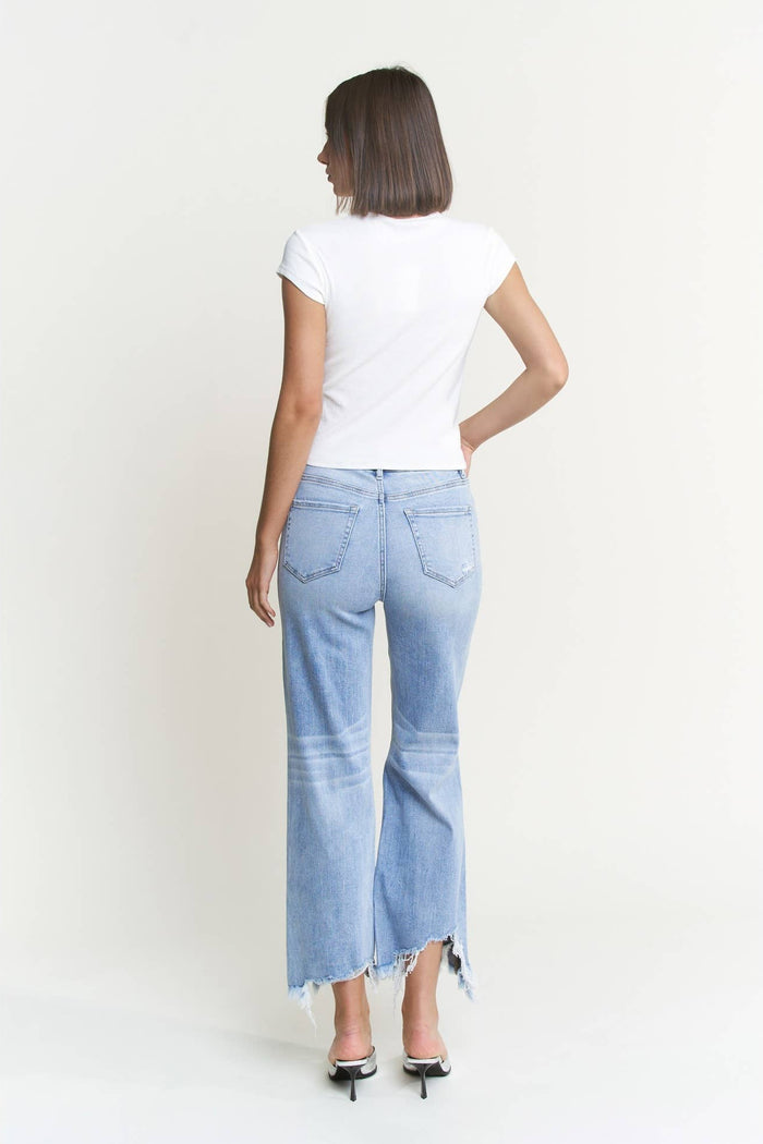 Style the Mica Denim High Rise Distressed Jeans exclusively at Born To Glam