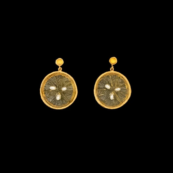 Michael Michaud Citrus Lemon Post Earrings