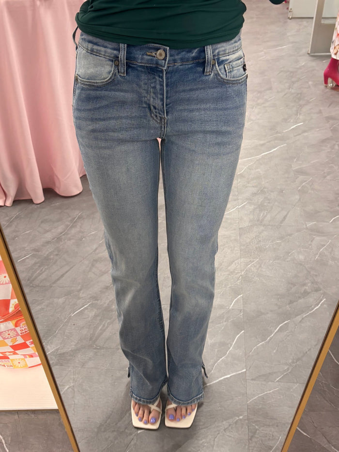 Mid Rise Y2K Boot Cut Denim Jeans - Intimate Whispers