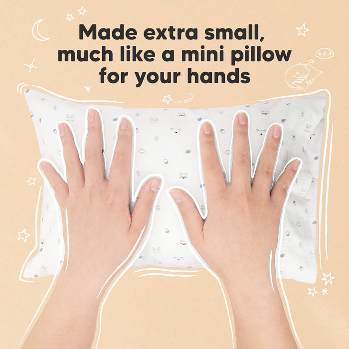 Made extra small, much like a mini pillow for your hands