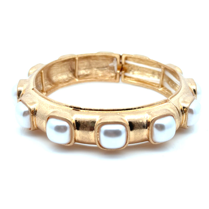 Style the Mirren Pearl Stretch Bracelet exclusively at Born To Glam