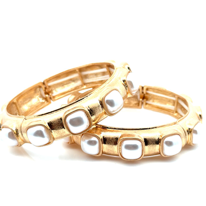 Style the Mirren Pearl Stretch Bracelet exclusively at Born To Glam