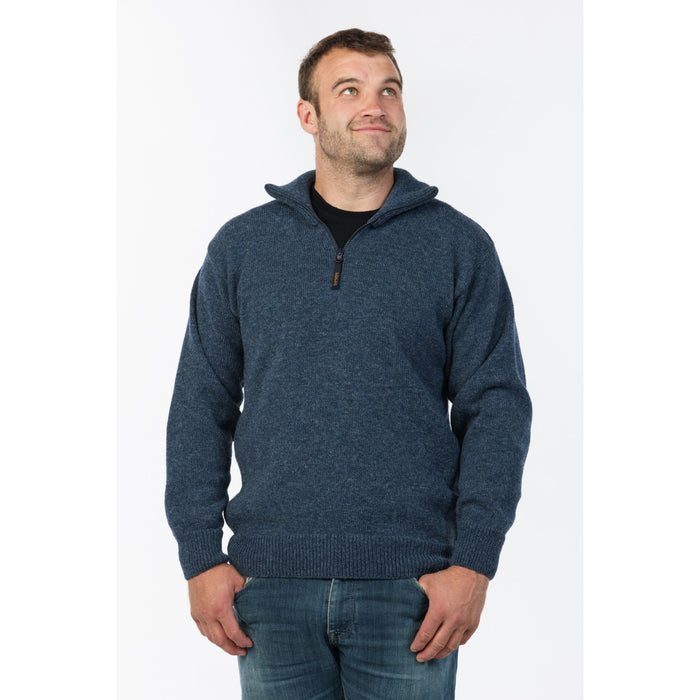MKM - 100% Wool Northwester w/ Suede Patches (MS1742) Flint
