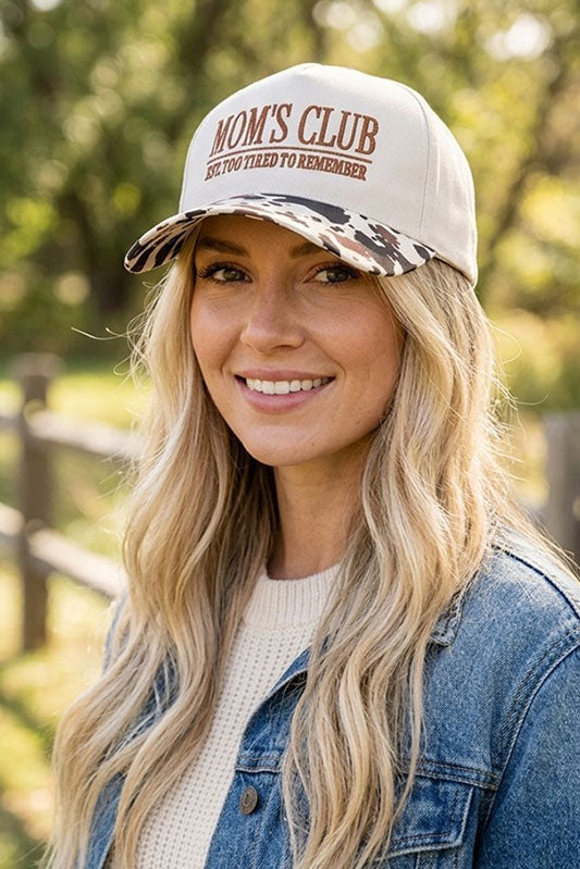 "Mom's Club" Ball Cap-Cute-Trendy-Shop-Womens-Boutique-Clothing-Store