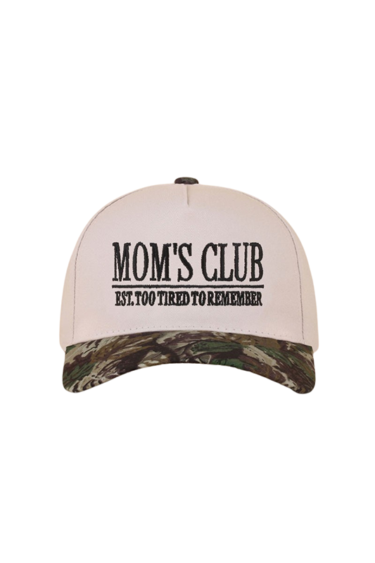"Mom's Club" Ball Cap-Camouflage-Cute-Trendy-Shop-Womens-Boutique-Clothing-Store