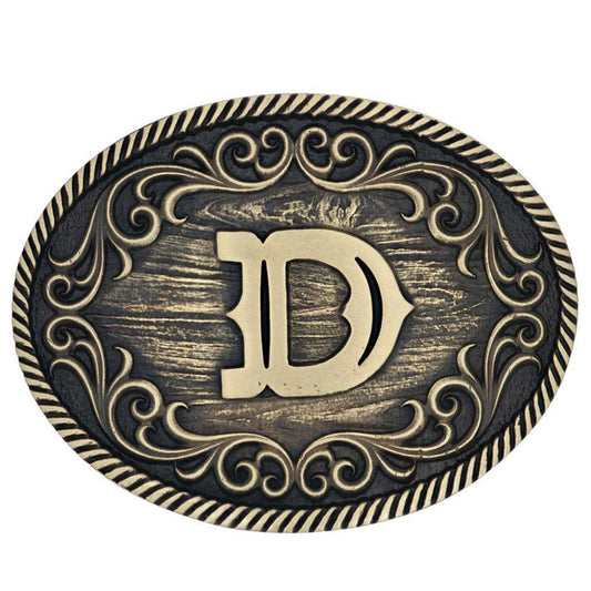 Montana Silversmiths D Initial Belt Attitude Buckle