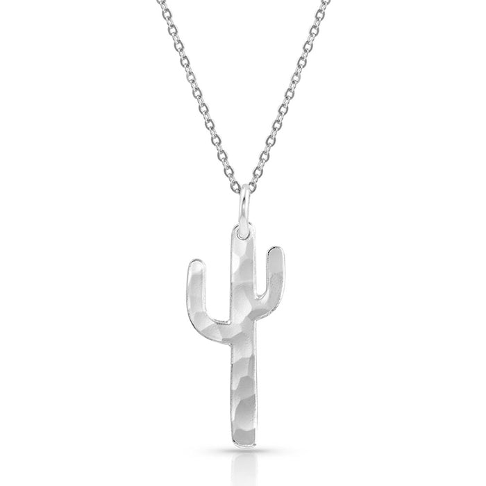 Montana Silversmiths Hammered Silver Cactus Necklace
