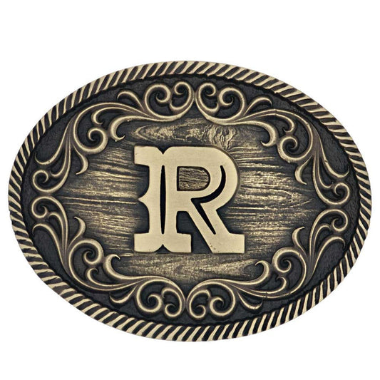Montana Silversmiths R Initial Belt Attitude Buckle