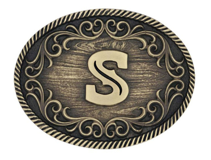 Montana Silversmiths S Initial Belt Attitude Buckle