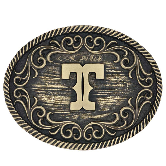 Montana Silversmiths T Initial Belt Attitude Buckle