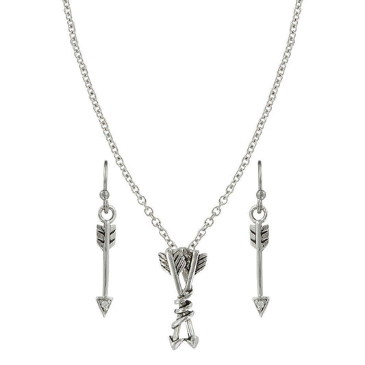 Montana Silversmiths Wanderer Double Arrow Jewelry Set