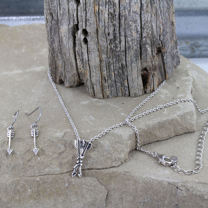 Montana Silversmiths Wanderer Double Arrow Jewelry Set