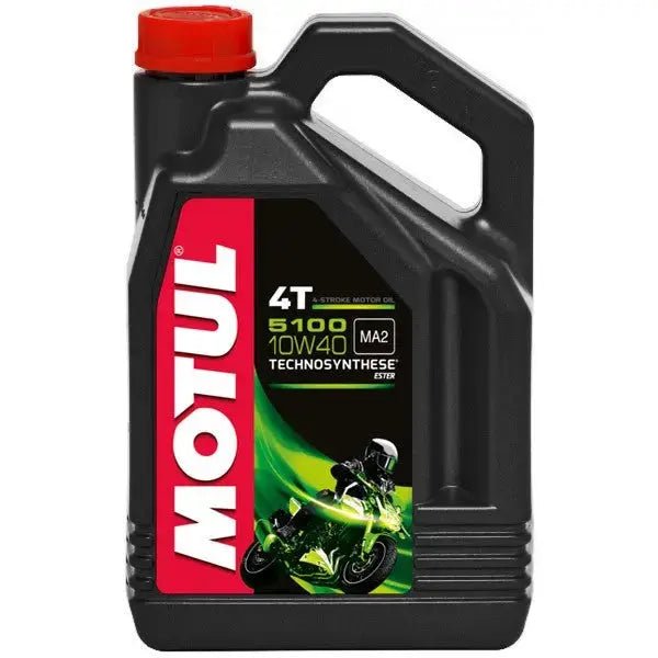MOTUL 5100 4T 10W40 synthetic blend engine break-in oil, 1 gallon container