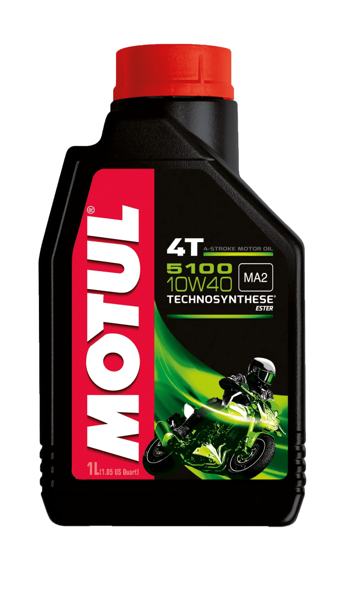 MOTUL 5100 4T 10W40 synthetic blend engine break-in oil, 1 liter bottle