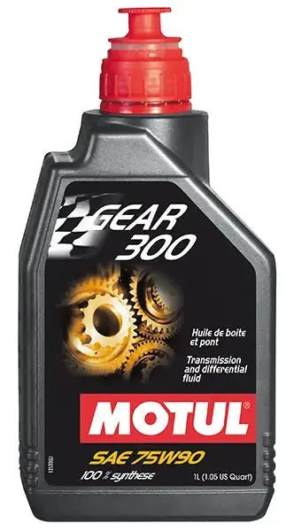 MOTUL Gear 300 75W90 full synthetic racing transmission and gearbox lubricant, 1 liter