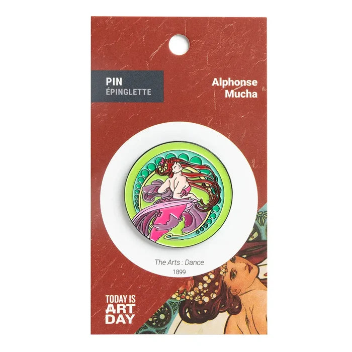 Mucha Dance Enamel Pin