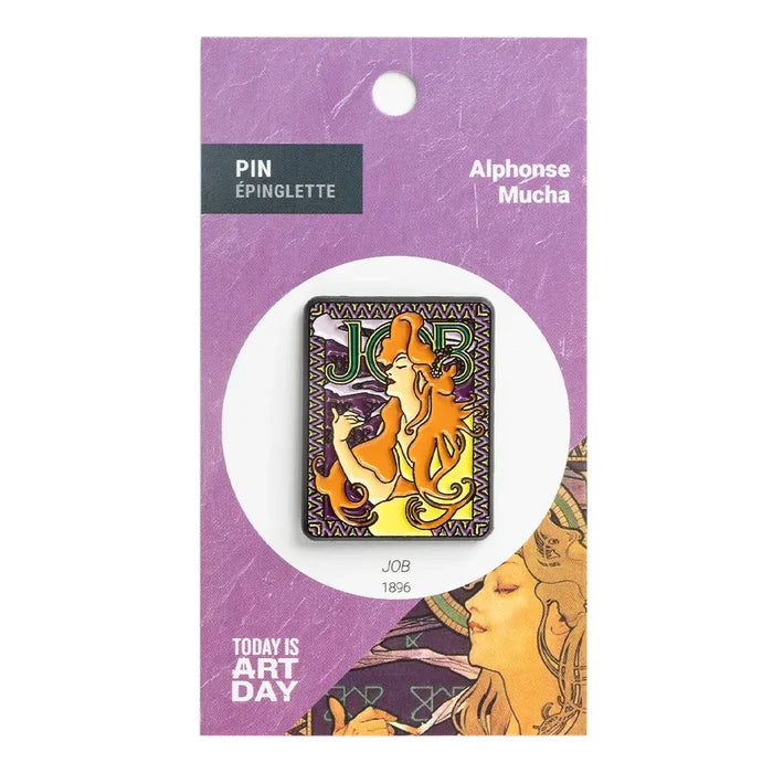 Mucha JOB Enamel Pin